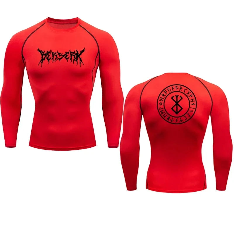 Anime Berserk Compression Tshirt Men Fitness Tight Sport Quick Dry Gym TShirt Fitness Elasticity Tops Tee Rash Guard Summer Male