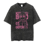 Men Oversized Printed Tshirts Bocchi Club Music Band Anime Bocchi The Rock Cotton Tops Creative Crew Neck Tees Washed TShirt