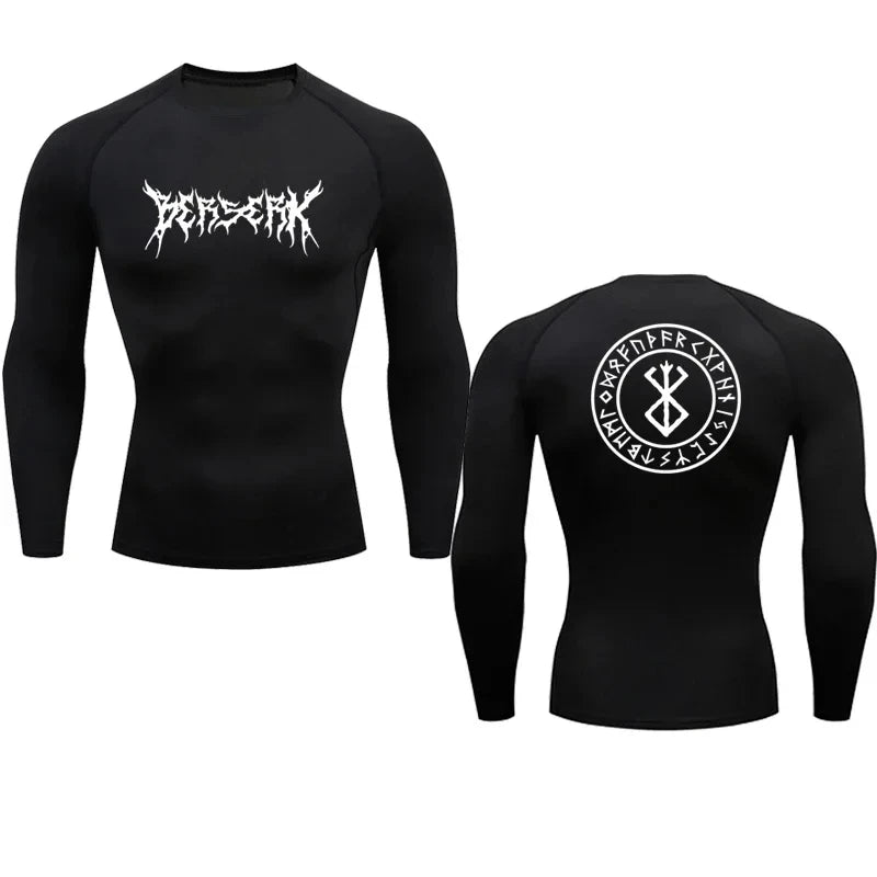Anime Berserk Compression Tshirt Men Fitness Tight Sport Quick Dry Gym TShirt Fitness Elasticity Tops Tee Rash Guard Summer Male