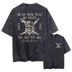 Washed Short Pirates Of The Caribbean Dead Men Tell No Tales Shirt Sleeve Oversized Bookish Shirt Y2k Unisex Top Streetwear