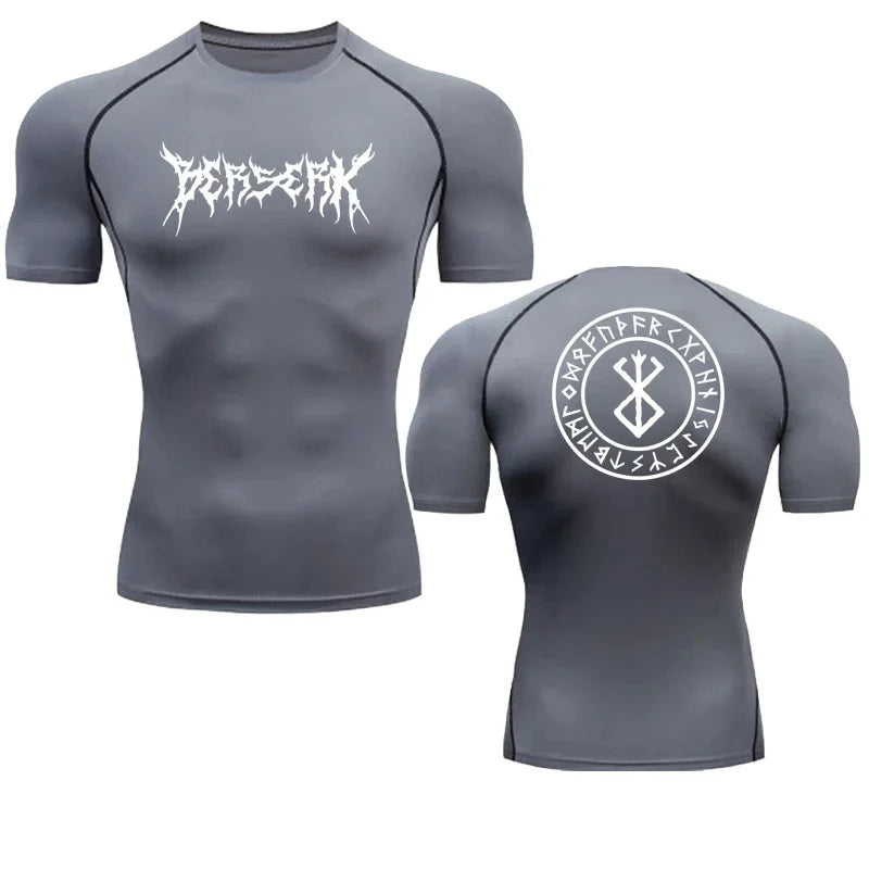Anime Berserk Compression Tshirt Men Fitness Tight Sport Quick Dry Gym TShirt Fitness Elasticity Tops Tee Rash Guard Summer Male