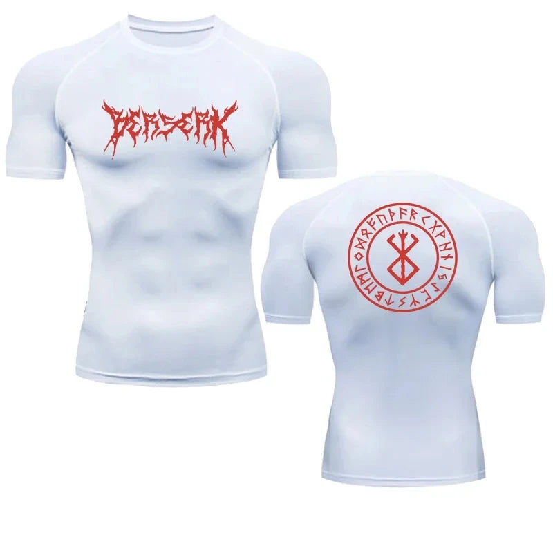 Anime Berserk Compression Tshirt Men Fitness Tight Sport Quick Dry Gym TShirt Fitness Elasticity Tops Tee Rash Guard Summer Male