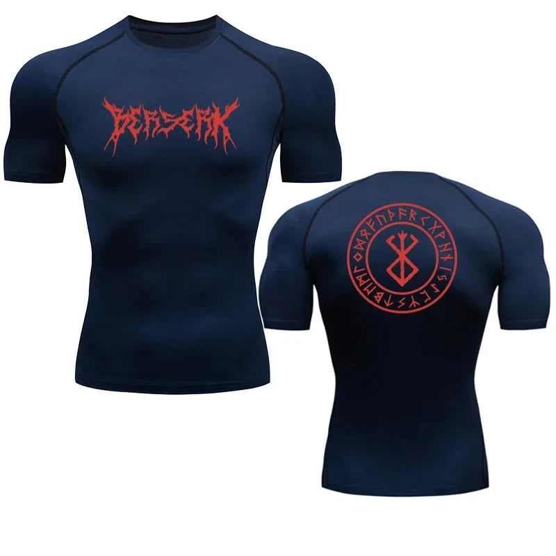 Anime Berserk Compression Tshirt Men Fitness Tight Sport Quick Dry Gym TShirt Fitness Elasticity Tops Tee Rash Guard Summer Male