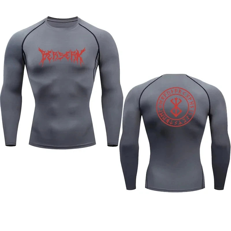 Anime Berserk Compression Tshirt Men Fitness Tight Sport Quick Dry Gym TShirt Fitness Elasticity Tops Tee Rash Guard Summer Male