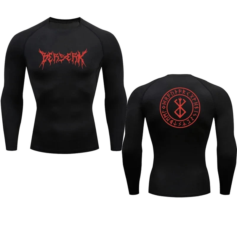 Anime Berserk Compression Tshirt Men Fitness Tight Sport Quick Dry Gym TShirt Fitness Elasticity Tops Tee Rash Guard Summer Male