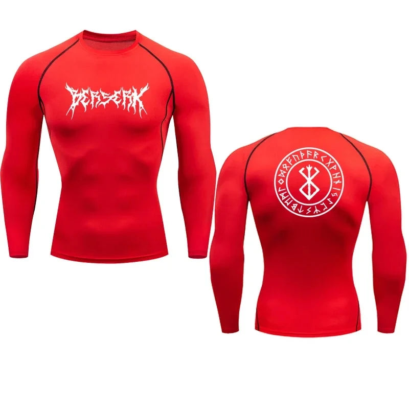 Anime Berserk Compression Tshirt Men Fitness Tight Sport Quick Dry Gym TShirt Fitness Elasticity Tops Tee Rash Guard Summer Male
