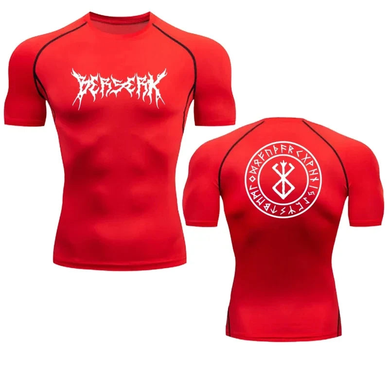 Anime Berserk Compression Tshirt Men Fitness Tight Sport Quick Dry Gym TShirt Fitness Elasticity Tops Tee Rash Guard Summer Male