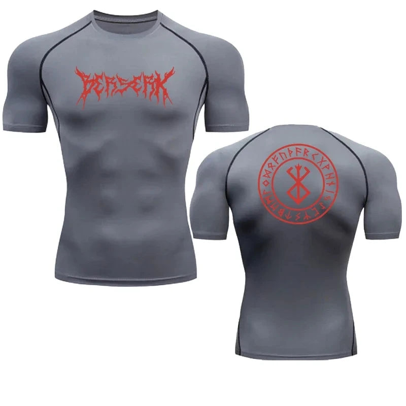 Anime Berserk Compression Tshirt Men Fitness Tight Sport Quick Dry Gym TShirt Fitness Elasticity Tops Tee Rash Guard Summer Male